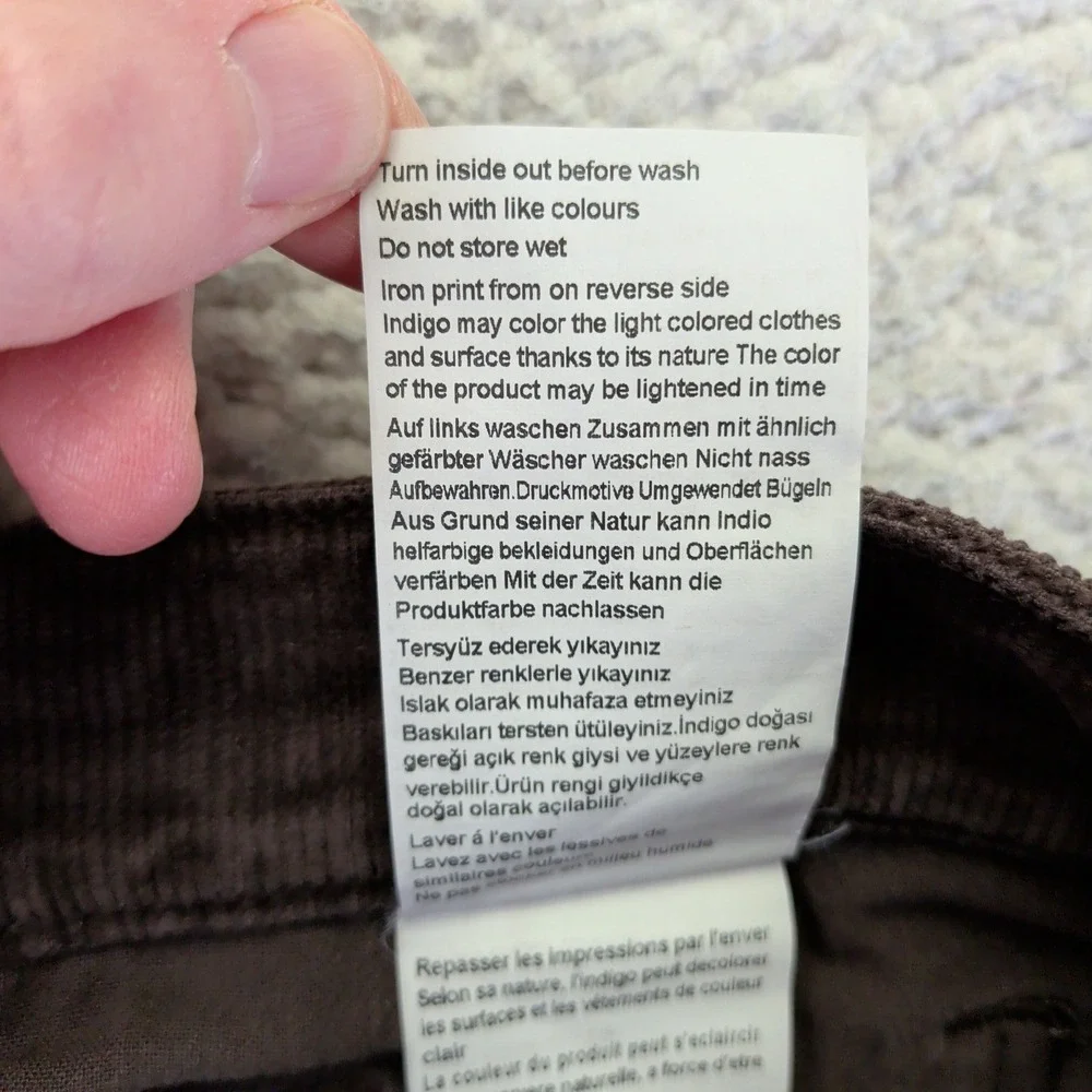 Mavi Marcus Slim Straight Leg Corduroy Pants Mens 40/30 Dark Brown‎ Stretch - Picture 9 of 10